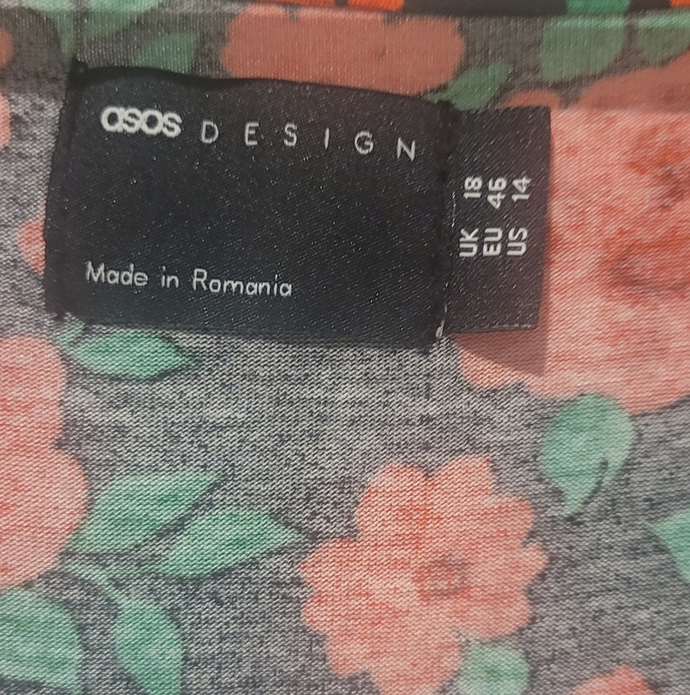 Asos Design Tea Dress Roses - Picture 10 of 10